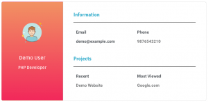 Create a custom user profile with all the fields we filled during ...